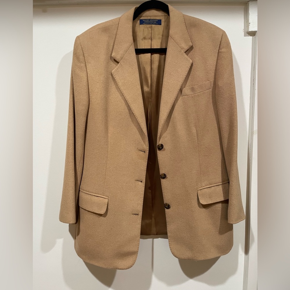 Brooks Brothers Women’s Beige Camelhair Jacket Size 14